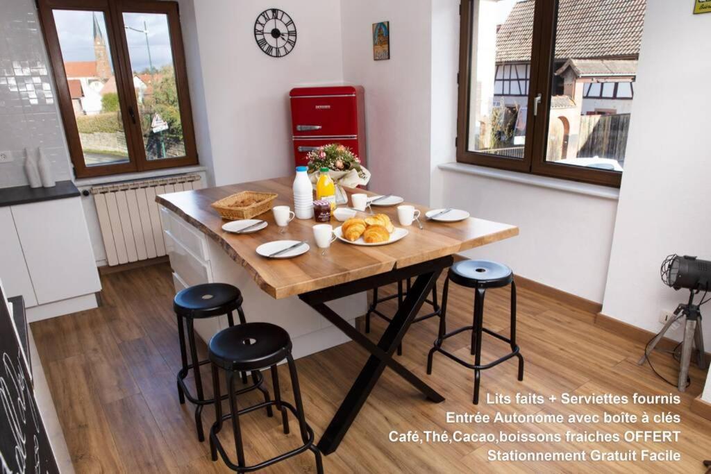 Charmant T3, 70M2, 2Ch,Tv 101 Cm, Wifi+Parking, Ettendorf Kültér fotó